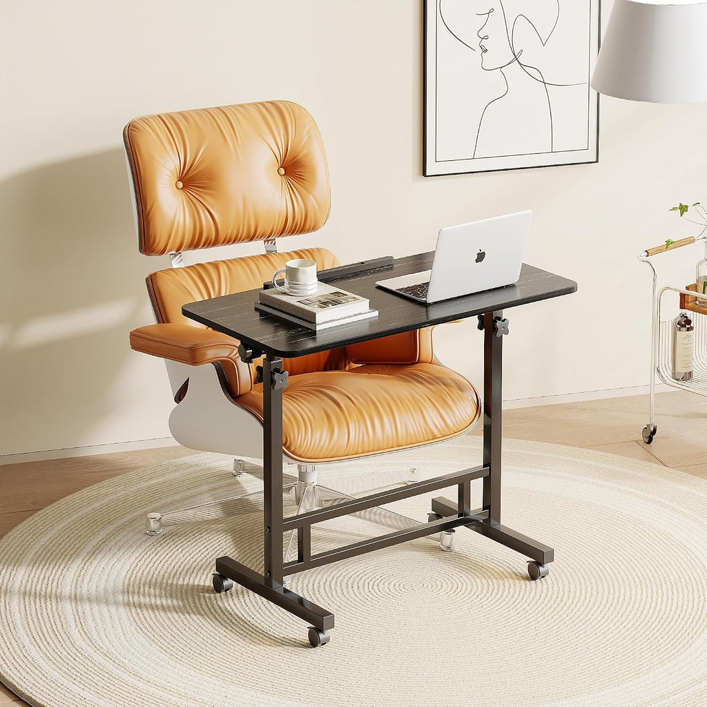 TigerDad Sturdy TV Tray Table with Wheels Rolling Tray for Eating on Couch - Image 6