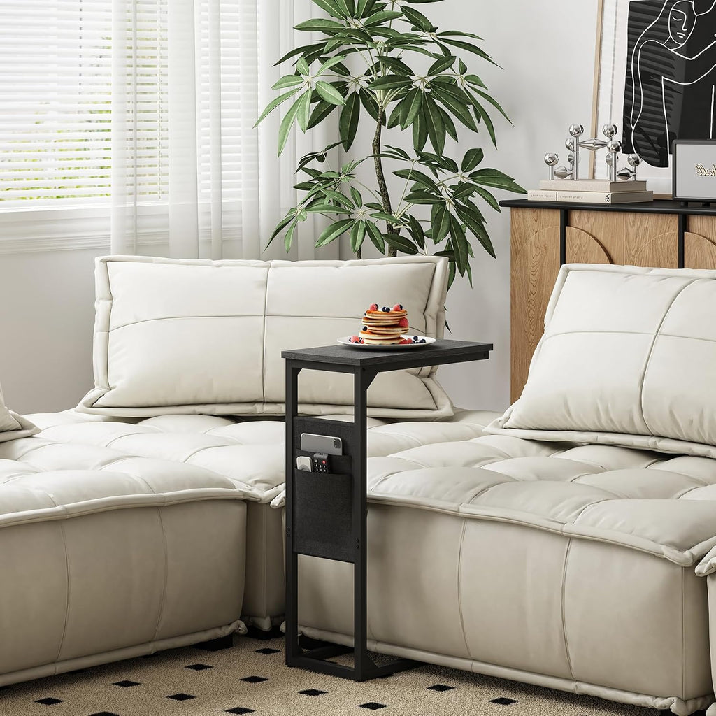 TUTOTAK C Shaped End Table, Side Table for Couch, Sofa Table - Image 7