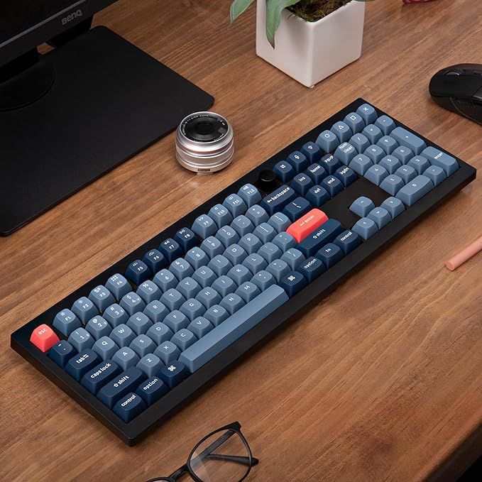 Keychron V6 Max Wireless QMK Mechanical Keyboard 2.4 GHz & Bluetooth | Full-Size Layout Custom with Hot-swappable Gateron Red Switch RGB Backlight Compatible with Mac Windows Linux - Black - Image 6