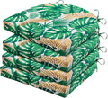 HARBOREST Outdoor Chair Cushions Set of 4, Water Resistant Patio Chair Cushions with Ties, Outdoor Seat Cushions for Patio Furniture, 17"x16"x2", Frond by HARBOREST