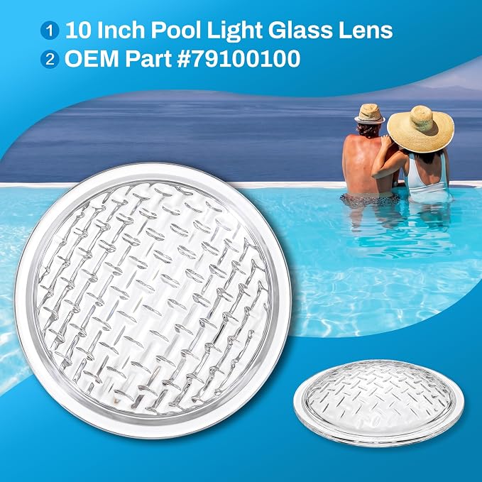 10" Pool Light Glass Replacement Lens, Model 79100100 | Model 79100100 - Image 4