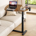 Overbed Table with Wheels, Pneumatic Lift and Tilting Top (Walnut) by Hovadova