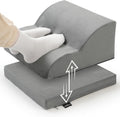 Foot Rest Under Desk for Office, Ergonomic Adjustable Footrest with Washable Cover, Soft Desk Foot Stool for Home Office, Work, Gaming, Long Sitting, Gray by goodleben