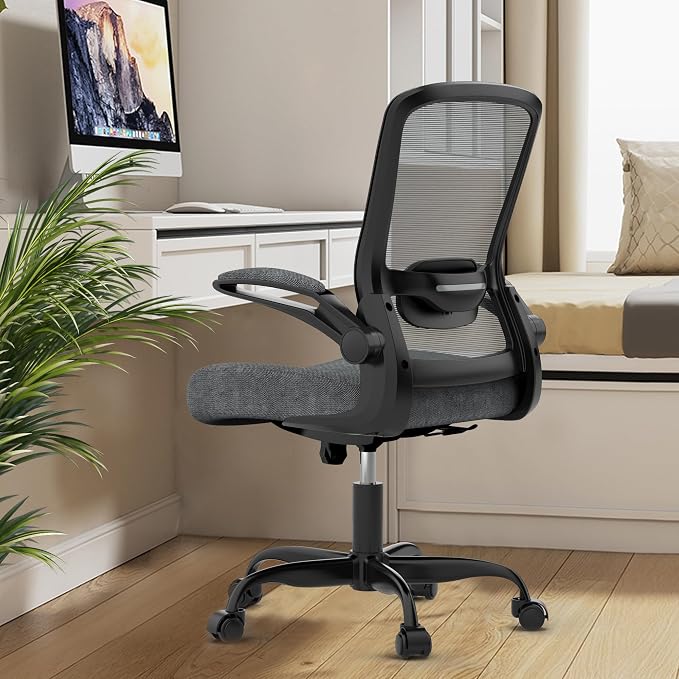 Ergonomic Office Chair w/Adjustable Lumbar, Flip Armrest, 135° Recline | Supports 300 lbs · Seat 19.48"–23.4" · Breathable mesh · 20–30 min assembly · 5-year warranty - Image 9