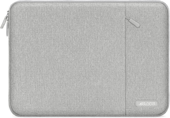 MOSISO Laptop Case 14 inch, Laptop Sleeve Bag with Pocket | Compatible with HP Lenovo Dell ASUS Acer, HP Stream, Dell Latitude, Polyester Vertical Computer Bag, Gray by MOSISO