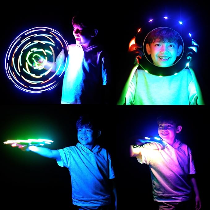 TOSY Flying Ring - 36 RGB Multicolor or 12 Monocolor LEDs, Super Bright, Lost Mode, Auto Light Up, Camping Essentials for Kid/Teen/Boy/Girl, Safe & Soft, Waterproof, Pool/Beach Games, Lightweight Toy - Image 5