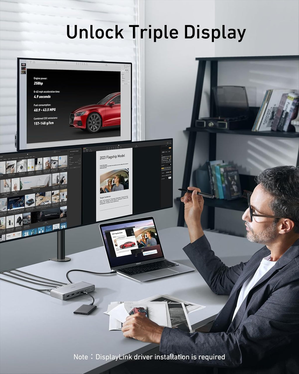 Anker Docking Station (DL6350), 10-in-1 Triple Display, DisplayLink - Image 3