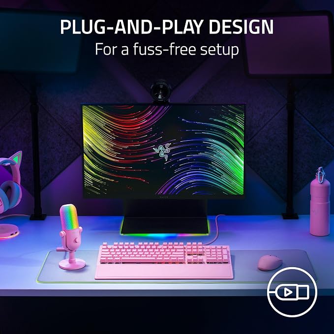 Razer Seiren V3 Chroma RGB, Stream & Game Reactive, USB Microphone, Pink | Tap-to-Mute Sensor, Condenser Mic, Digital Gain Limiter & Shock Absorber, Works with OBS, Discord, Zoom, Teams - Image 6