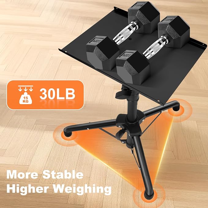 Ramzi Projector Stand,Projector Laptop Stand Tripod Laptop Tripod Stand | Height 24.4" To 46" Laptop Floor Stand For Dj Equipment, Outdoor Movies, Office, Home, Stage Or Studio (Black) - Image 2