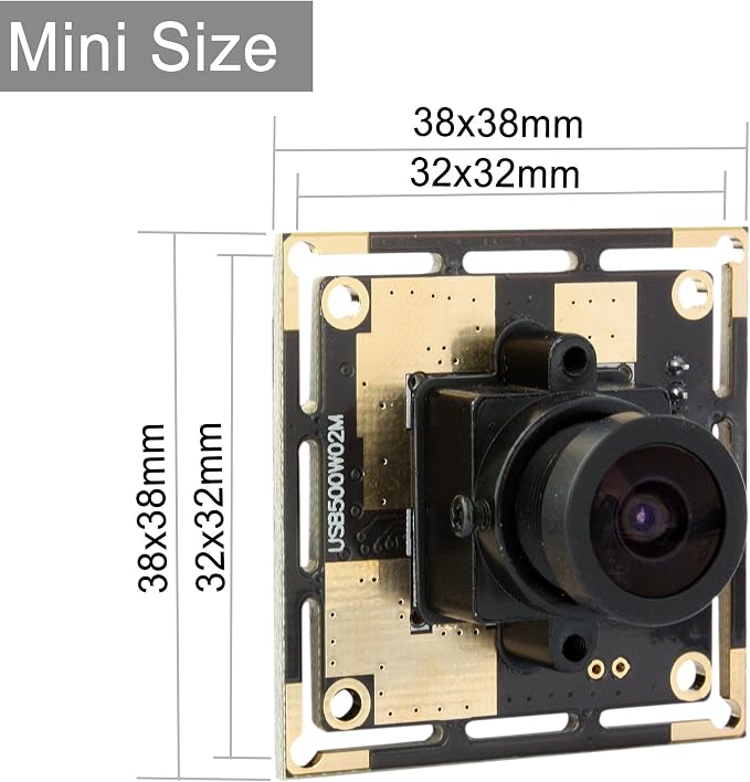 ELP 5mp USB Camera Module for Computer Industrial Machine Vision Webcam | 2.1mm Lens Wide Angle PC Camera for Windows Linux Android, Mac, UVC USB2.0 Lightburn Camera for Laptop, Computer, Jetson Nano - Image 5