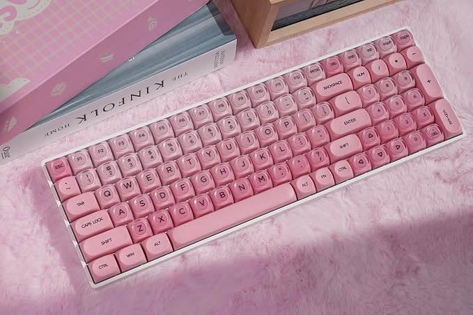 ZORNHER ZH100 Foundation Mechanical Kevboard,Pink Creamy Kevboard with Number Pad,Girly Keyboard,Full Size Gaming Keyboard Cute,Jelly MOA Profile,Creamy Sounding Linear Switches - Image 9