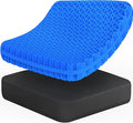 Gel Seat Cushion for Office Chair, Car Seat, XX-Large, Black | Cooling Breathable Chair Pad for Long Sitting, Sciatica, Tailbone, Coccyx Support, for Wheelchair, Airplane, Gaming Chair by Unknown