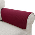 Couch Arm Covers, Sofa Arm Covers, Waterproof Armrest Covers for Sofa, Armchair, Loveseat, Non-Slip Recliner Arm Covers, Sofa Headrest Covers, Arm Chair Covers Set of 2 (Burgundy, 26"×26") by LovoGemy