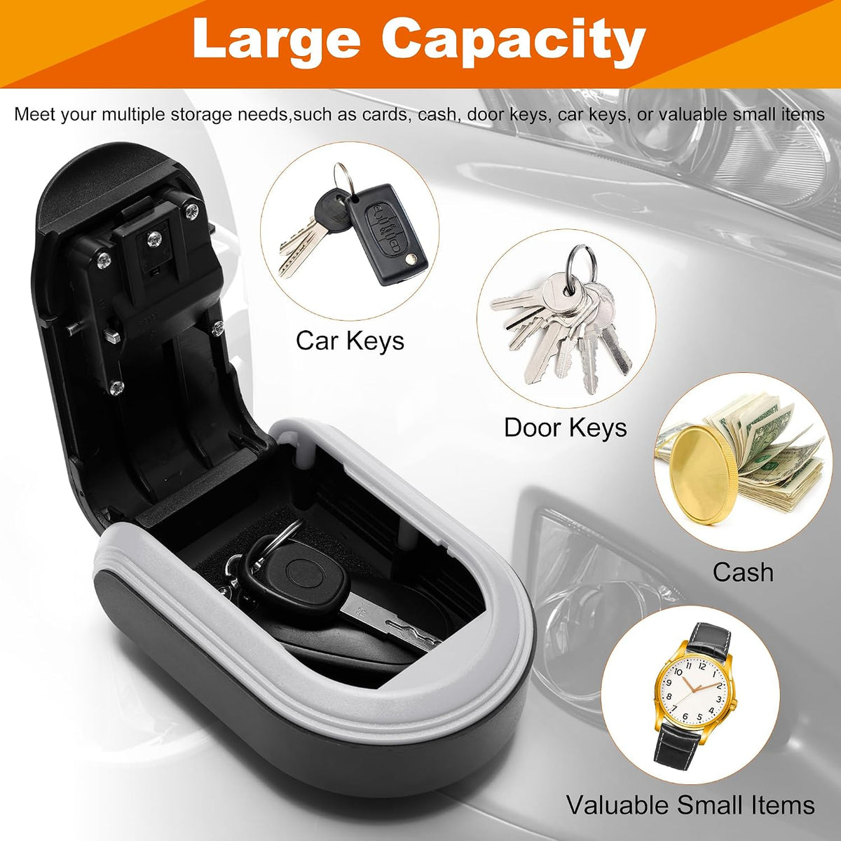 Magnetic Key Holder with Lock for Indoor, Outdoor Store Key - Image 4