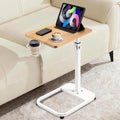 facka Adjustable C-Shaped TV Tray Table 18-32 Inch Height Couch Table by facka