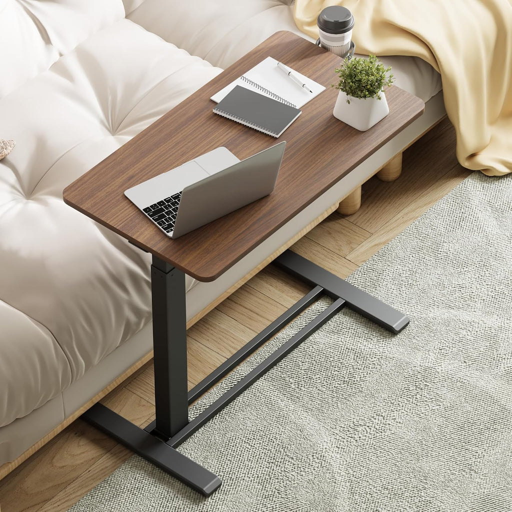 32''Large Medical Overbed Bedside Table with Wheels,Rolling Table - Image 2