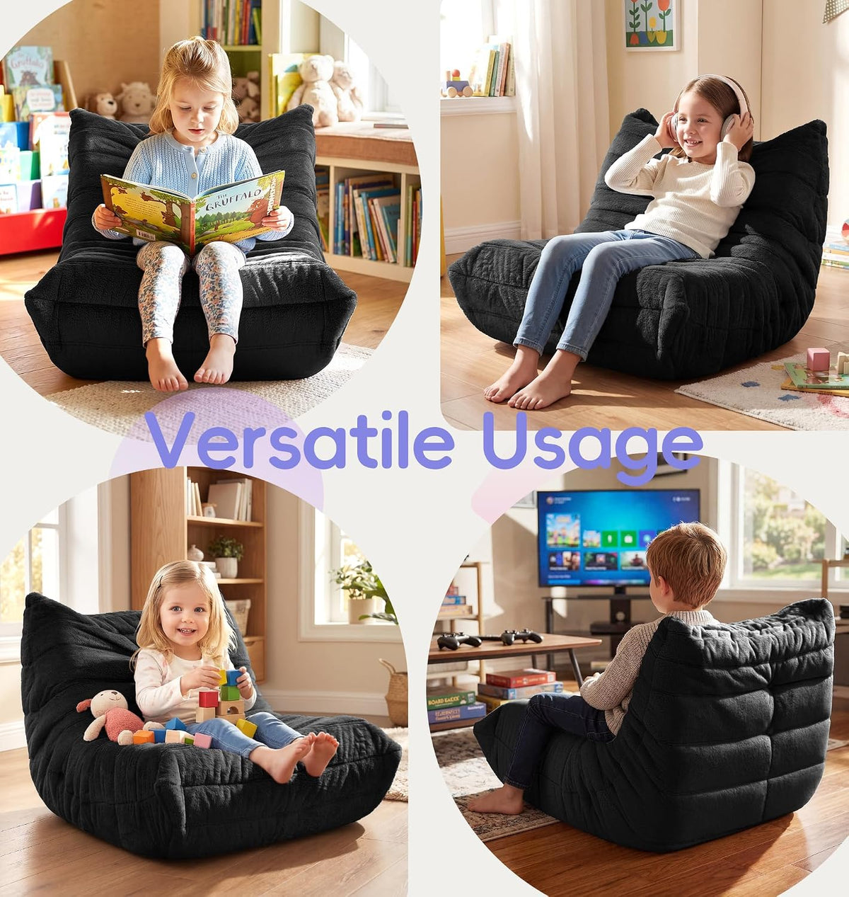 Hobestluk Small Bean Bag Chair Fireside Floor Chair BeanBag Couch Togo Sofa - Image 5