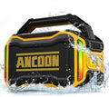 ANCOON Speakers Bluetooth Wireless: 80W(Peak) Loud Speaker with Bass, 20H Playtime, IPX6 Waterproof, Large Jobsite Speakers for Work, Outdoor, Workshop, Garage, Portable Speaker with TWS (Yellow) by ANCOON