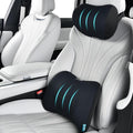 Lumbar Support with Car headrest Back Pillow for Chair Headrest Pillow with Gel Memory Foam Massage Point Memory Foam Back Pillow for Office Chair(Black) by FLORICH