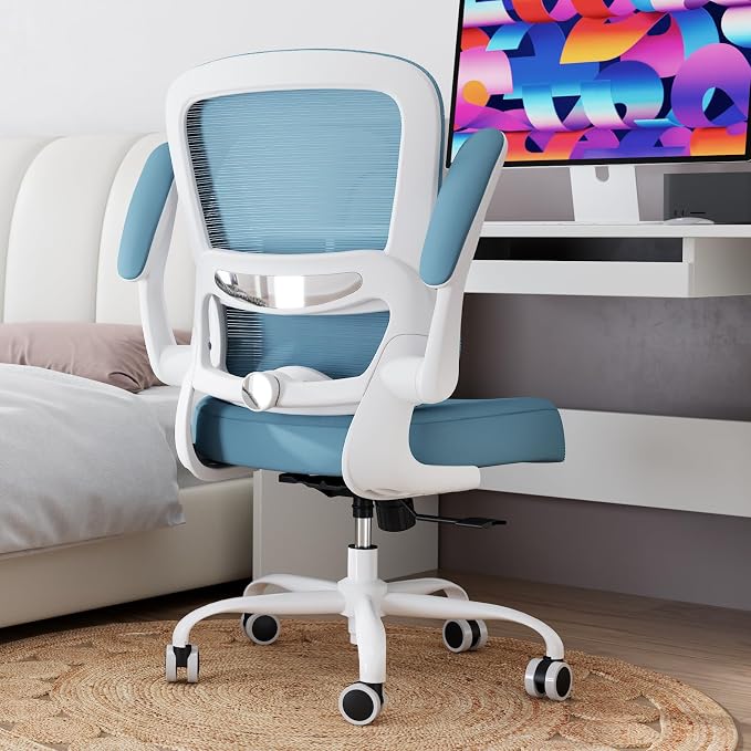 TRALT Office Chair - Ergonomic Desk Chair with Adjustable Lumbar Support, Mesh Computer Chair, Executive Chair for Home Office Comfortable Lumbar Support (1, Sky Blue) - Image 9