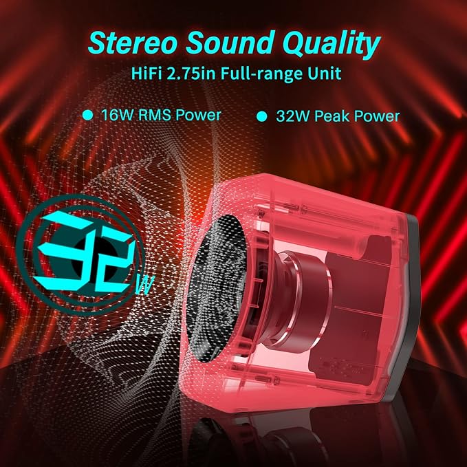 Edifier G2000 32W PC Gaming Computer Speakers for Laptop Mac Desktop Computer Woofer Speakers Bluetooth USB 3.5mm AUX Inputs RGB Lights Multimedia Speakers Red - Image 2