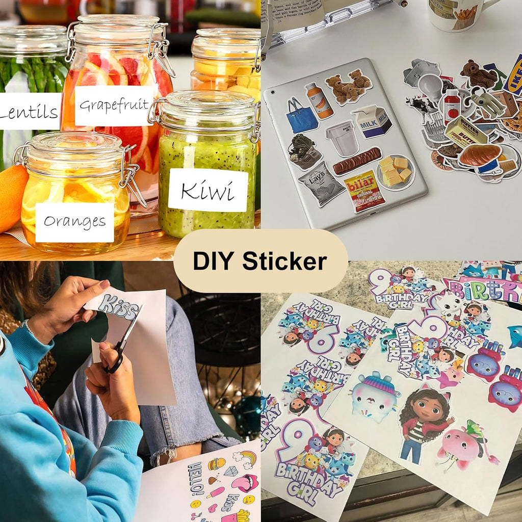 Sticker Paper 8.5" x 11" Full Sheet Label Stickers for Laser & Inkjet Printers, Self-Adhesive Paper Shipping Labels (8000 Sheets,8000 Labels) - Image 5