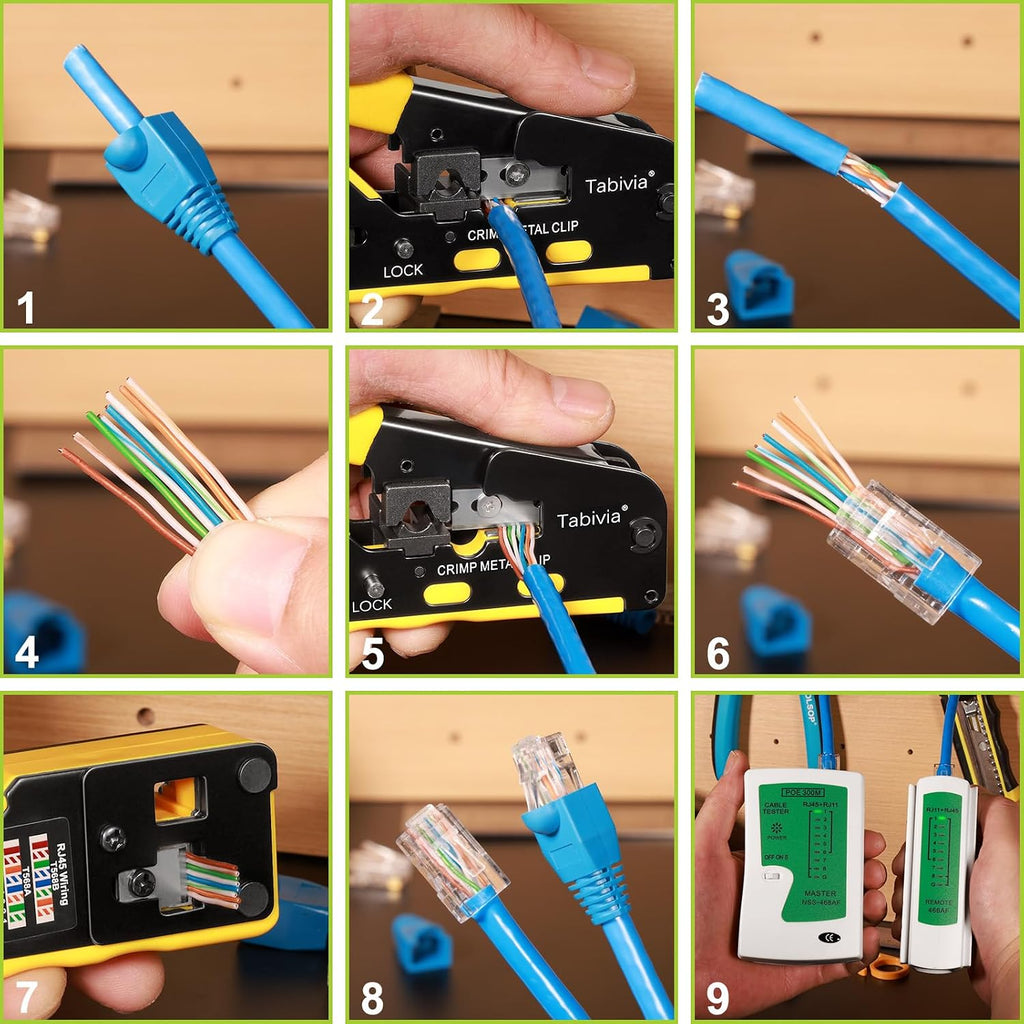 RJ45 Crimp Tool Kit Pass Through Ethernet Crimping Tool - Image 7