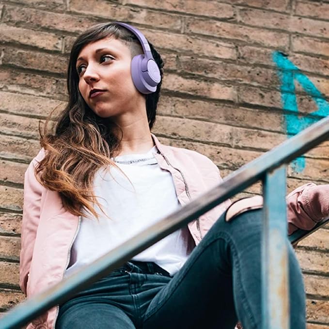 JBL Tune 720BT - Wireless Over-Ear Headphones - Purple | JBL Pure Bass Sound, Wireless Bluetooth 53 technology, Customize your listening experience, Hands-free calls with Voice Aware - Image 2