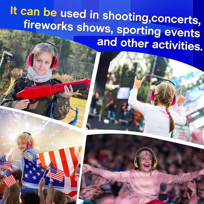 6 Pcs Noise Cancelling Headphones Kids Adult Ear Muffs Bulk, Ear Protection 27db Noise Reduction Hearing Earmuff - Image 7