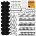 286-Piece Extra Thick Pegboard Hooks Set, 1/4" Heavy Duty Black Peg Board Organizer Accessories with Bins, Metal Pegboard Accessories with Pegs Lock, Peg Board Hooks for Hanging by ELEAD