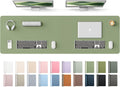 YSAGi Leather Desk Protector, Office Mat, Large Mouse Mat, Non-Slip PU Leather Blotter, Laptop Desk Mat, Waterproof Writing Pad for Office and Home(Bamboo Green, 63" x 17.2") by YSAGi