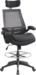 BOLISS Big and Tall Drafting Chair 400lbs High Back Dual Seat Cushion | Ergonomic Office Chair for Standing Desk, Double Thick Seat Cushion, Adjustable Foot Ring, Lumbar Support & Flip Up Armrests by BOLISS
