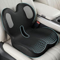 Trucker Seat Cushion, Thick Car Seat Cushions with Lumbar Support Pillow, Ergonomic L-Shaped Orthopedic Memory Foam for Long Driving Lower Back Pain Sciatica Relief Gift for Drivers (Black+Mesh cloth) by AEGISCOVER