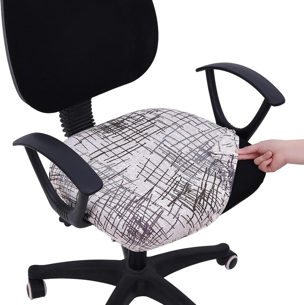 Smiry Stretch Printed Office Computer Desk Chair Seat Covers by Smiry
