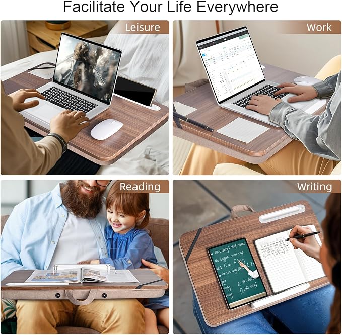 wishacc Lap Desk 24 inches Extra Large - Versatile and Comfortable for Work and Leisure - Image 4