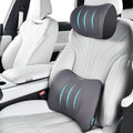 Lumbar Support with Car headrest Back Pillow for Chair Headrest Pillow with Gel Memory Foam Massage Point Memory Foam Back Pillow for Office Chair(Light Grey) by FLORICH