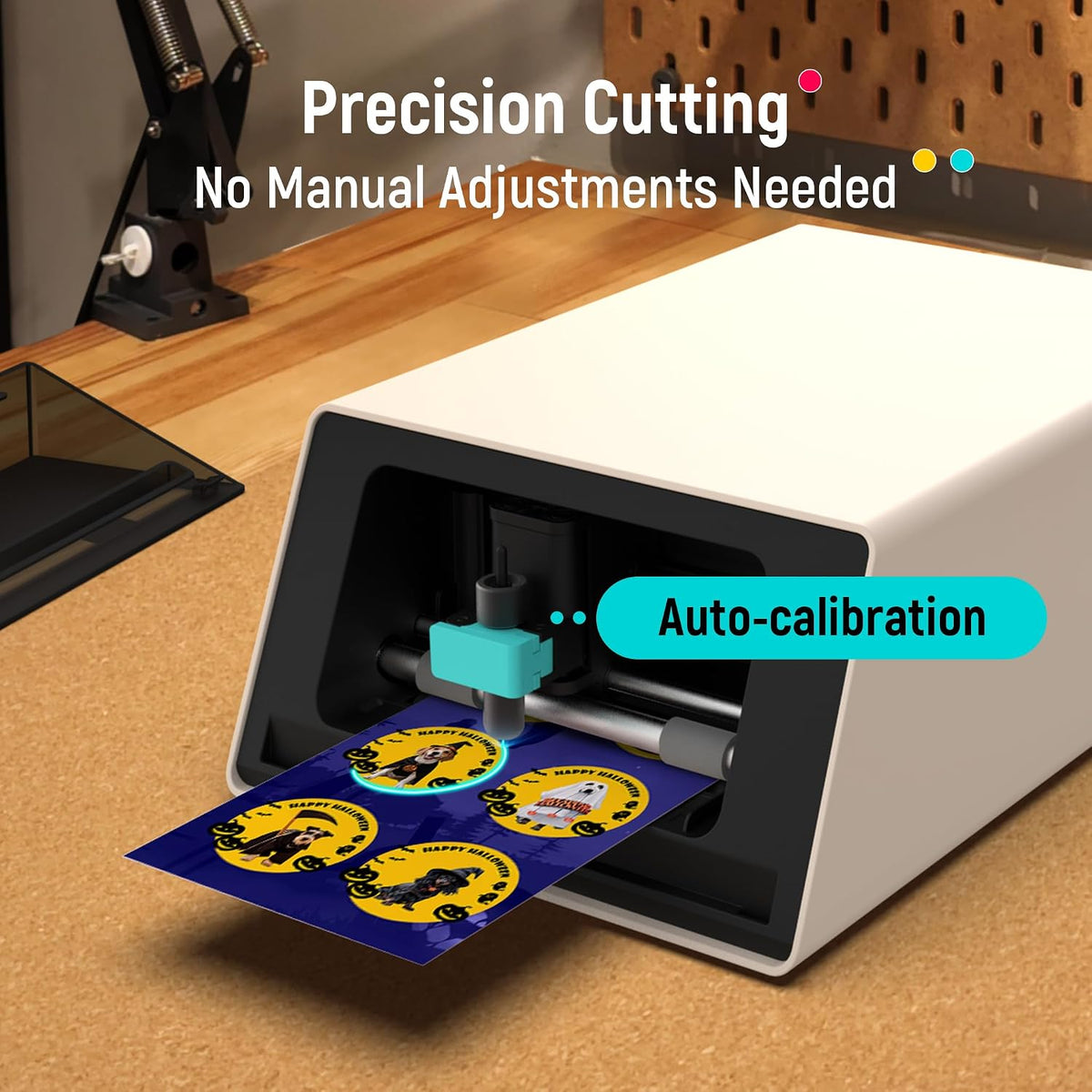 Liene PixCut S1 Color Sticker Printer & Cutting Machine - All-in-One Sticker Maker for DIY Crafts, Custom Labels & Gifts. Thermal Dye-Sublimation Photo Printer, 300 DPI, Precise AI Auto-Cutting - Image 4