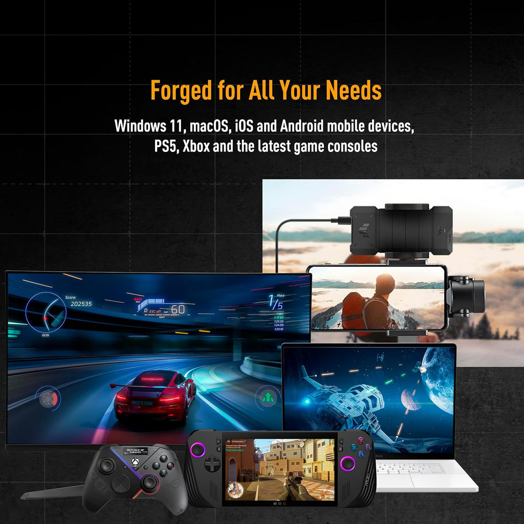 ASUS TUF Gaming A2, USB-C 3.2 Gen 2x2 SSD Enclosure, Dual M.2 NVMe PCIe and SATA, MIL-STD-810H Drop Resistance, IP68 Water and dust Resistance, Aluminum Alloy Chassis, 1 Year Warranty - Image 6