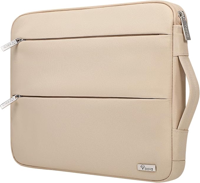 Voova 15.6-16 Inch Laptop Sleeve, Laptop Case, MacBook Case, Apricot | Slim splash-proof 16-inch laptop sleeve compatible with MacBook Pro M1-M5 Max, HP, Lenovo, Acer and Asus for daily use by Voova