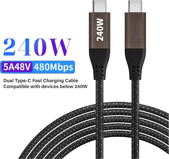 1000W 10-Port GaN 4 Desktop Charging Station with 240W 6.6 ft Data Cable - Compatible with Tablets, Phones, Laptops, Gaming Consoles, Headphones - Image 6