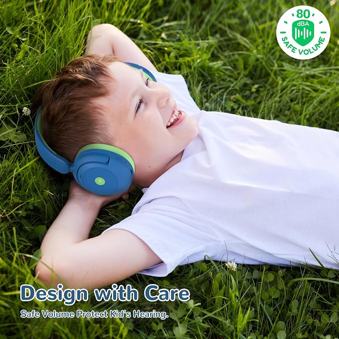 iClever BTH20 Active Noise Cancelling Headphones for Kids Toddler Travel | SafeSound Tech3.1, 60H Play Time, USB C AUX Cable, Award-Winning Kids Bluetooth Wireless Headphones for Boys/Girls/Autism - Image 6