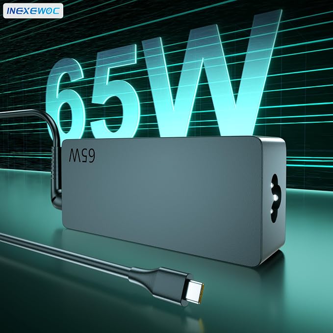 65W USB Type C Charger Compatible with LenovoThinkPad/Chromebook/Yoga, Compatible with Lenovo ThinkPad T14 T16 E15 E14 T480 T490 Yoga 7i C930 C940 Chromebook S330 Laptop Power Cord - Image 5