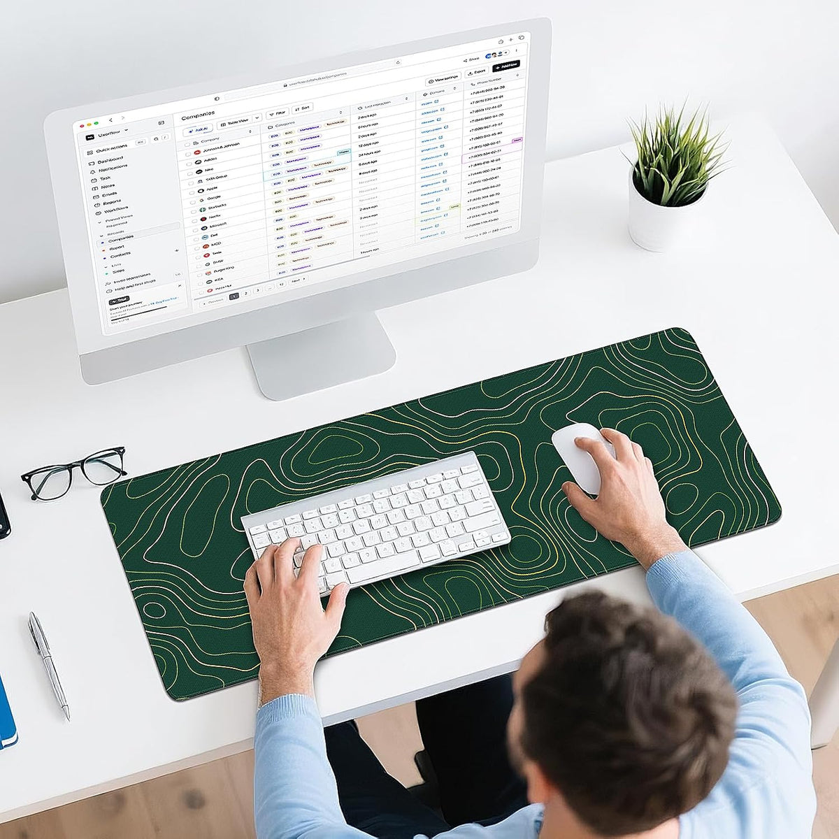 Gaming Mouse Pad - (31.5"×11.8") Topographic Large Mouse Pads for Desk - Desk Mat for Keyboard and Mouse with Non-Slip Base, Desks Pad Matfor Game/Office & Home - Image 6