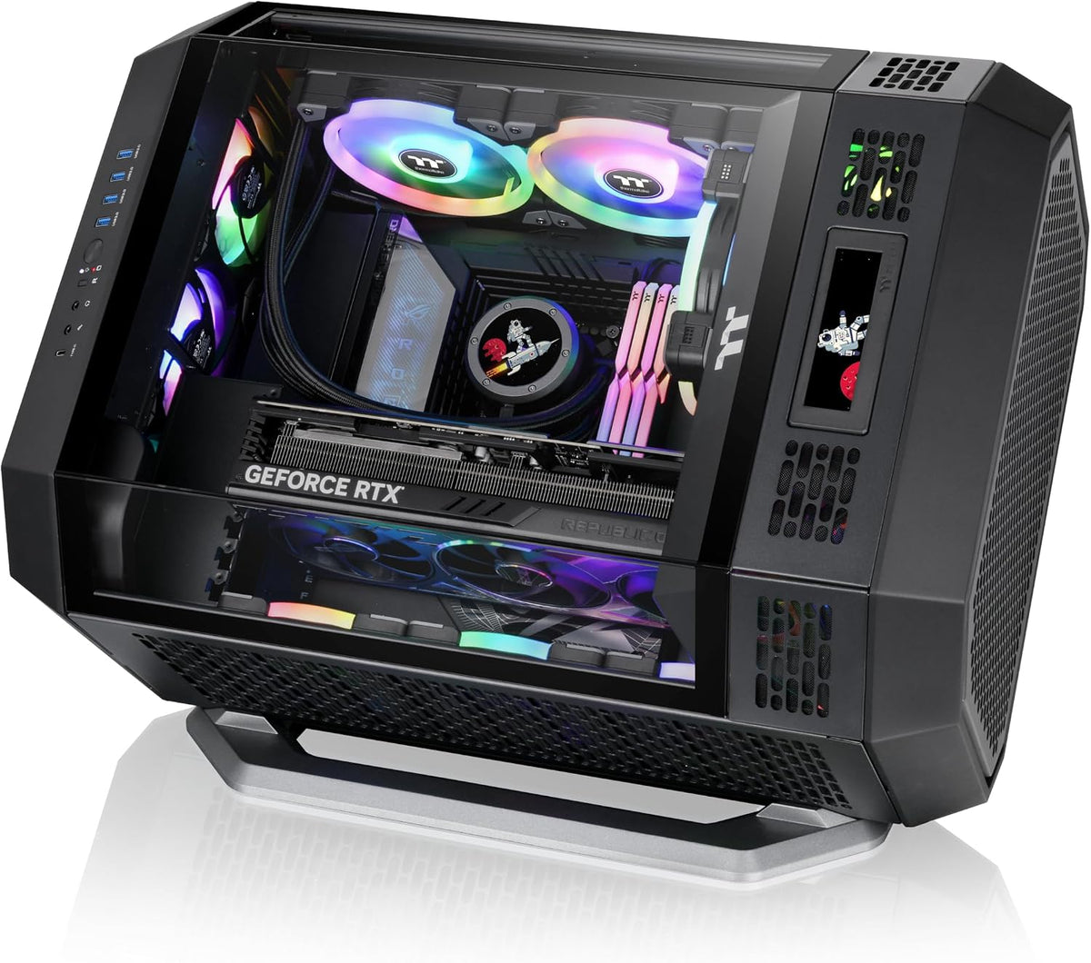 Thermaltake Tower 600 Series Horizontal Display Chassis Support Stand; Black; AC-076-ON1NAN-A1; 3 Year Warranty - Image 2