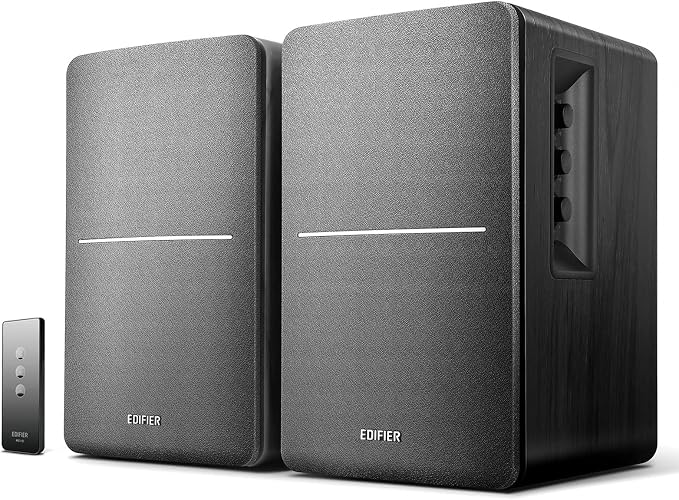 Edifier R1280T Powered Bookshelf Speakers - 2.0 Active Near Field Studio Monitor Speaker - Black - 42 Watts RMS by Edifier