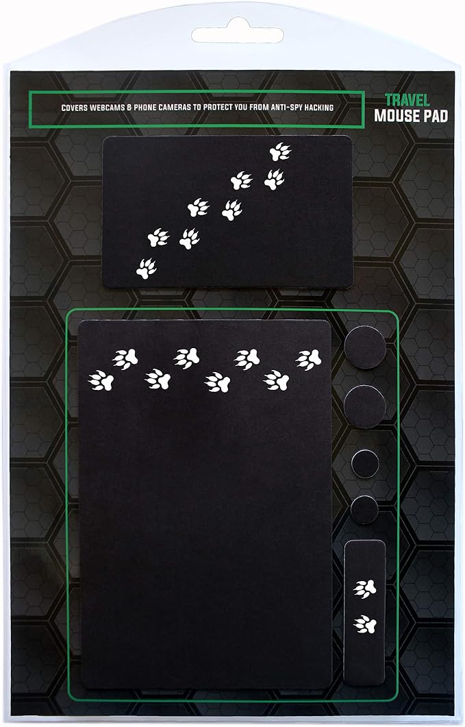 Mouse Pad Adhesive Bottom - Sticks to Any Surface - Portable - Webcam Covers and Screen Cleaner Included (Cat Paw) - Image 8