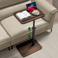 360° Swivel Sofa Side Table for Couch, Set of 2 | Adjustable Height, Laptop Table for Work, TV Trays Table for Snacks Reading, Fits Bed Chair, Phone & Tablet Slot by Unknown