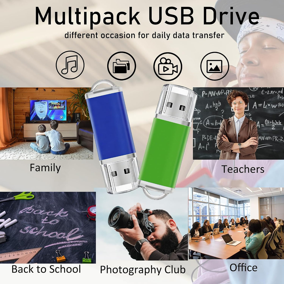 Thumb Drive 2GB USB Flash Drive 10 Pack Nicepicten USB Storage Flash Drives - Image 3