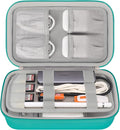 Elonbo Hard Travel Cords Organizer Universal Small Electronic Accessories Carrying Case for Chargers Cables MacBook Adapter Magic Mouse Apple Pencil USB Flash Disk Tech Portable Storage Bag,Turquoise by Elonbo