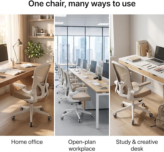 Ergonomic Office Desk Chair High Back Mesh Computer Chair | 360° Swivel Adjustable Lumbar Support & Flip-Up Armrests capacity 300 lbs capacity - Image 8